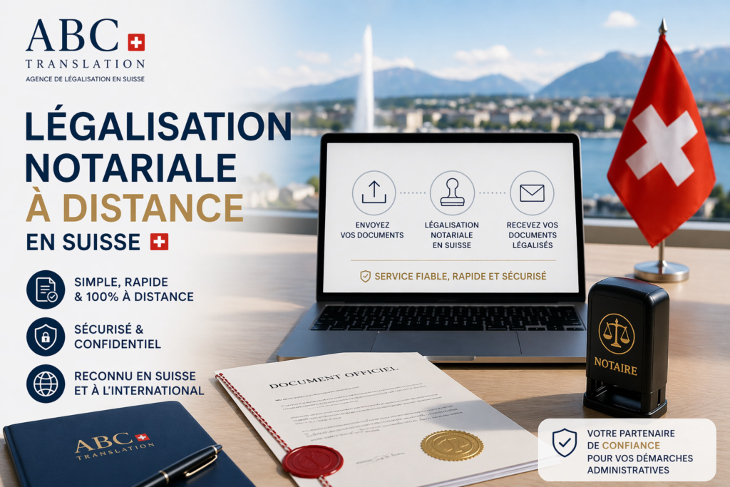 légalisation notariale à distance Suisse