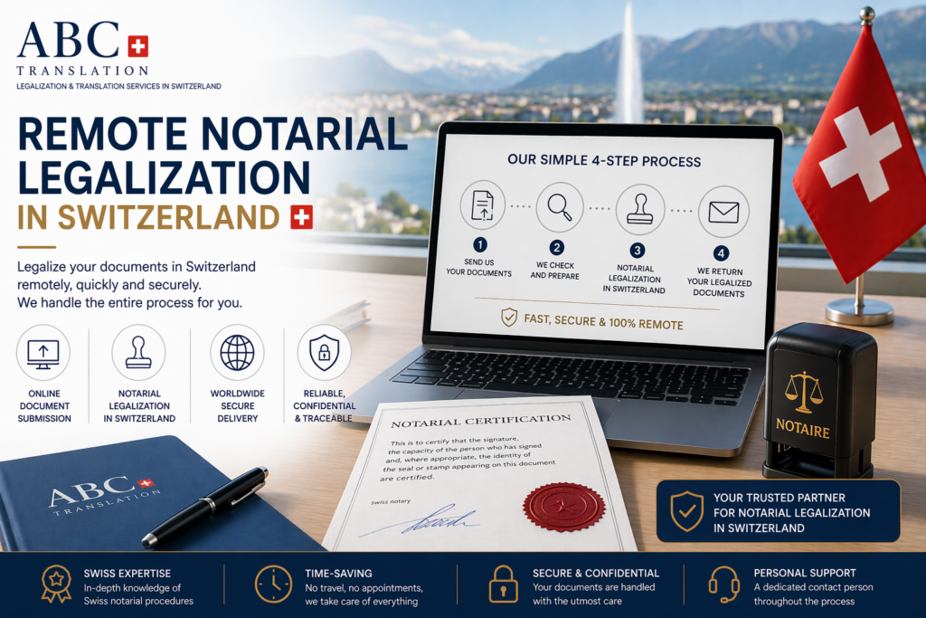 Remote notarial legalization Switzerland