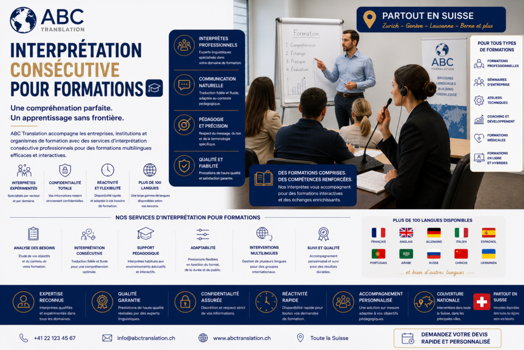 Interprétation consécutive pour formations