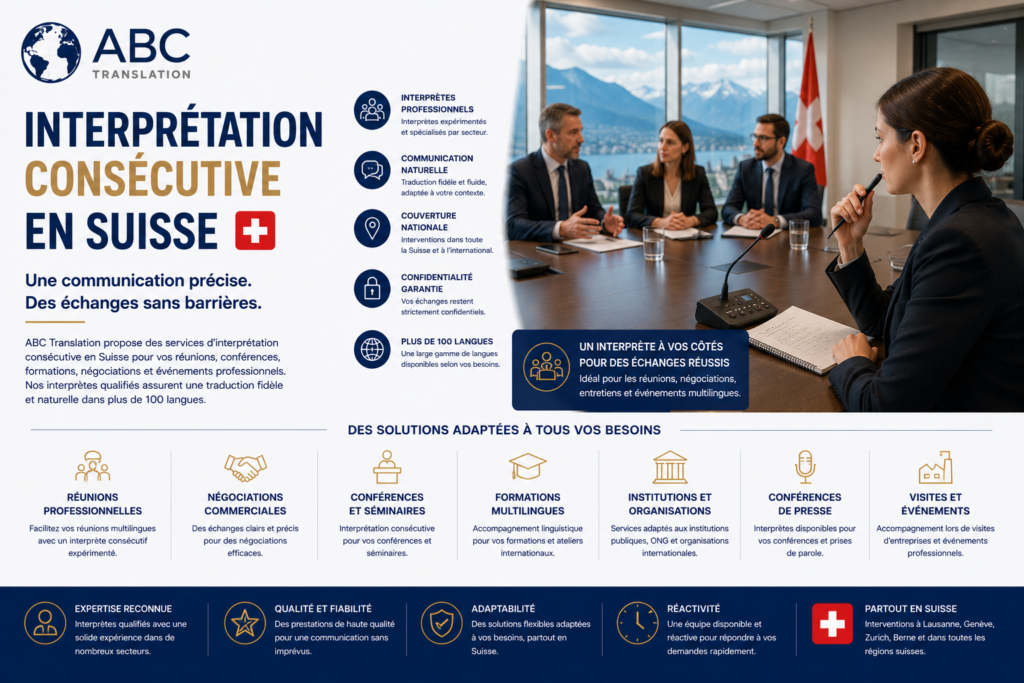Interprétation consécutive en Suisse