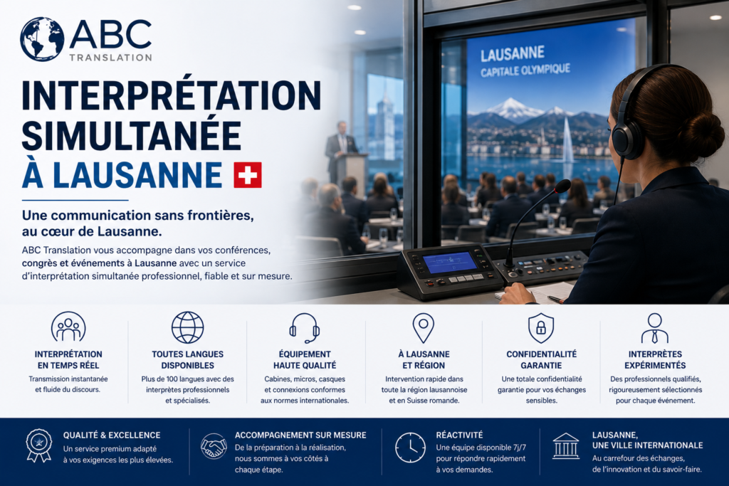 Interprétation simultanée à Lausanne
