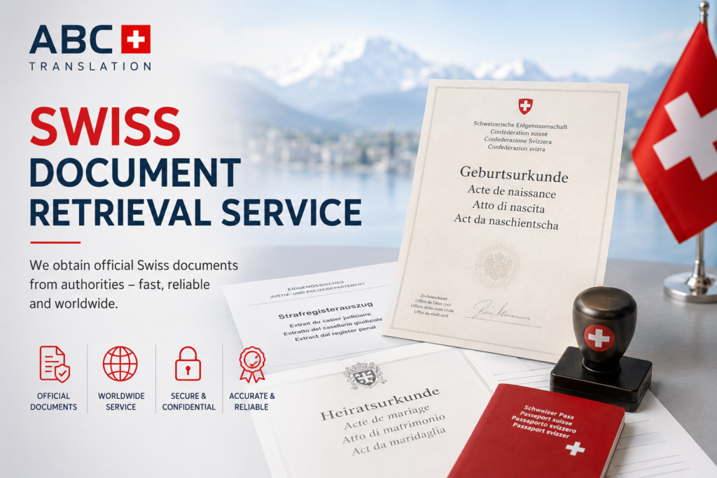 Swiss document retrieval service
