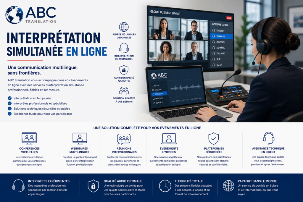 Interprétation simultanée en ligne