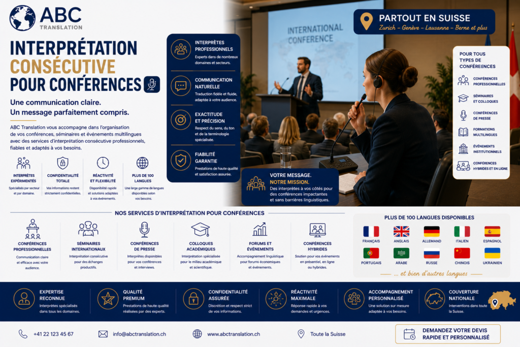 Interprétation consécutive pour conférences