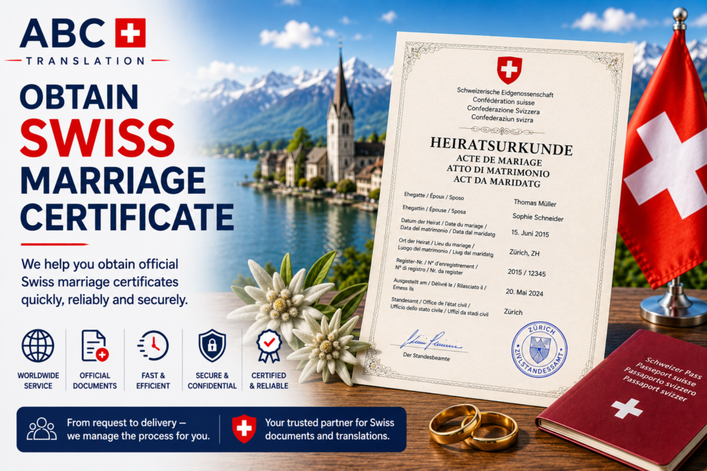 obtain Swiss marriage certificate
