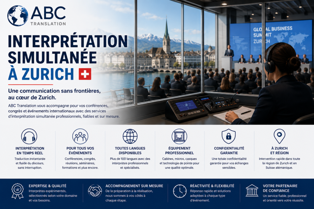 Interprétation simultanée à Zurich