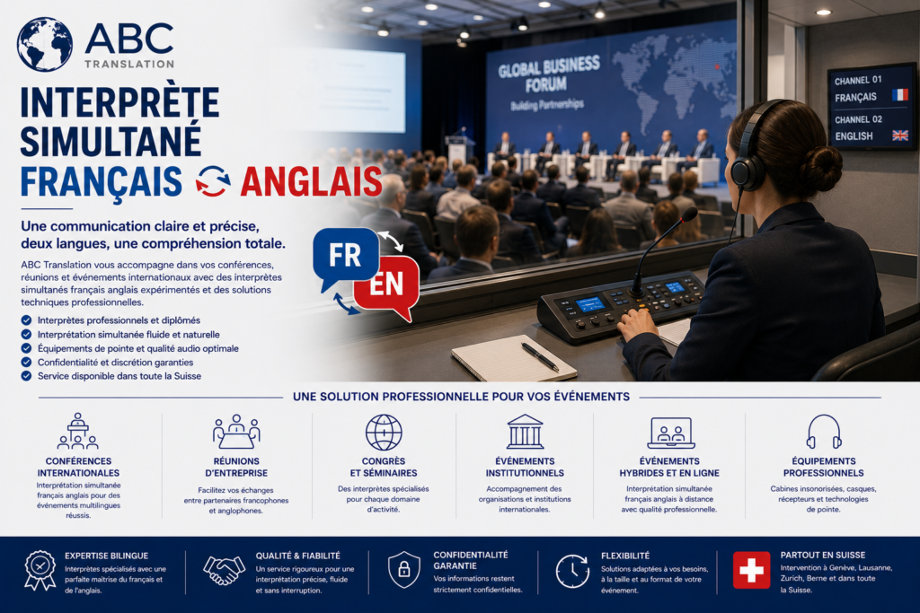 Interprète simultané français anglais