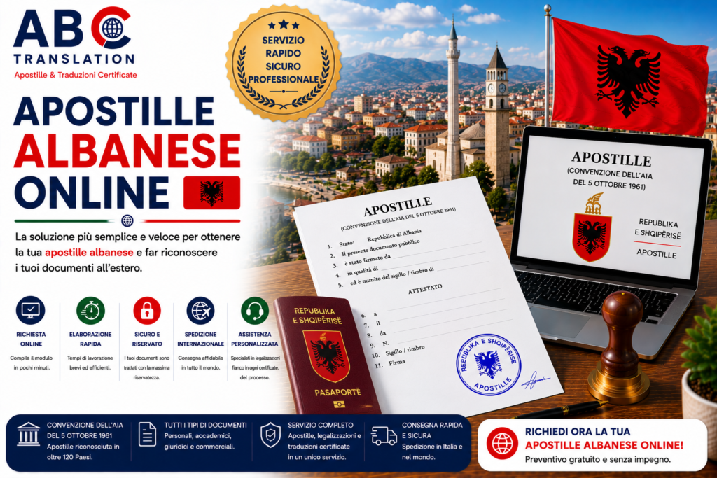 Apostille albanese online