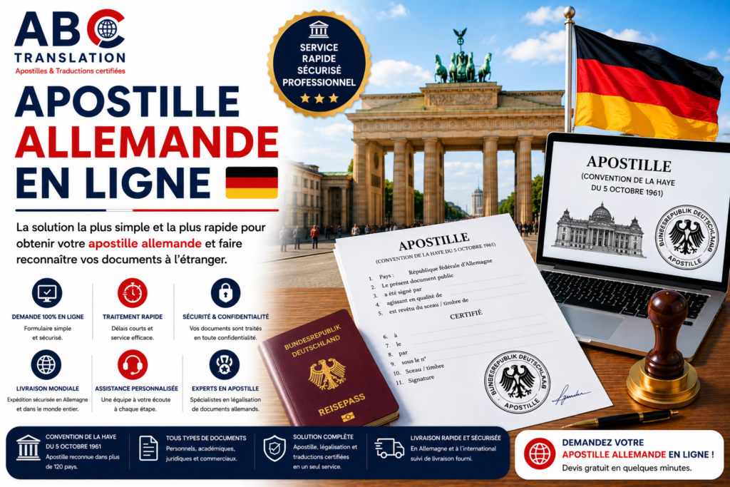 Apostille allemande en ligne