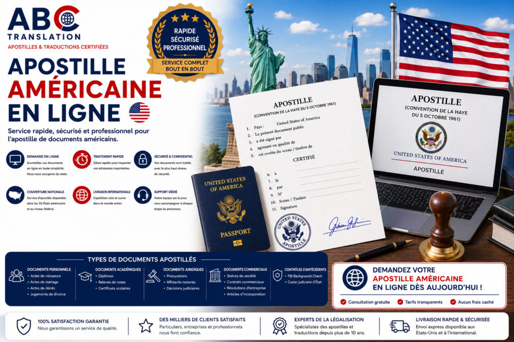 Apostille américaine en ligne
