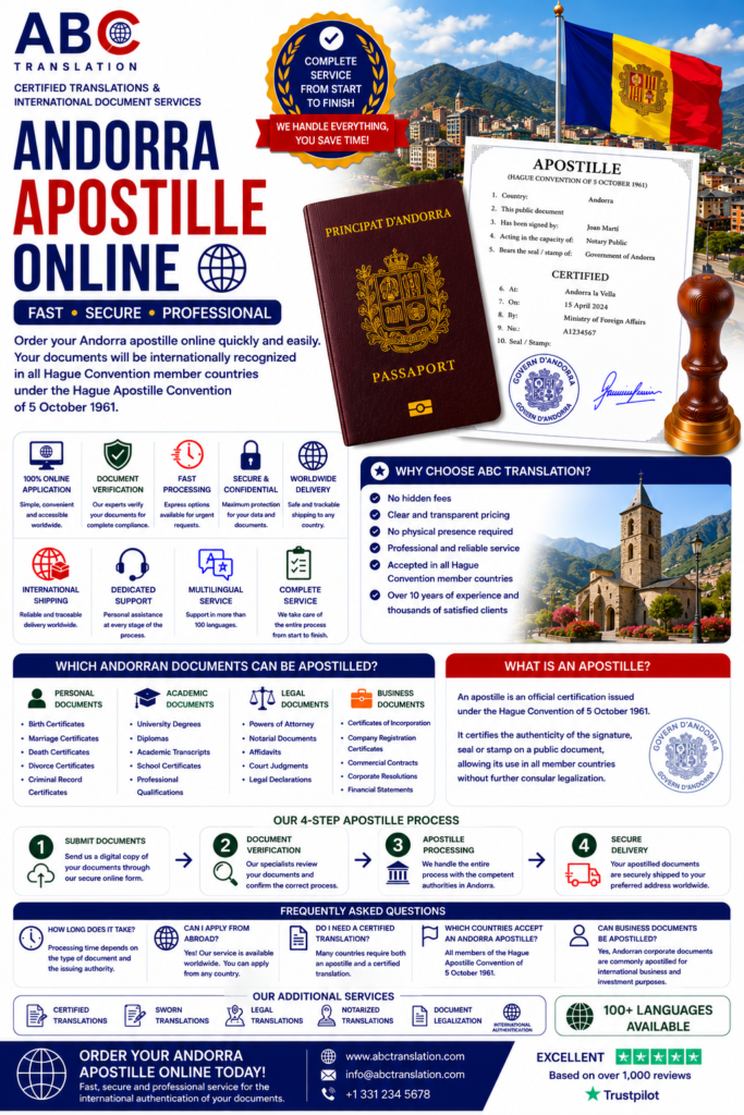 Andorra apostille online