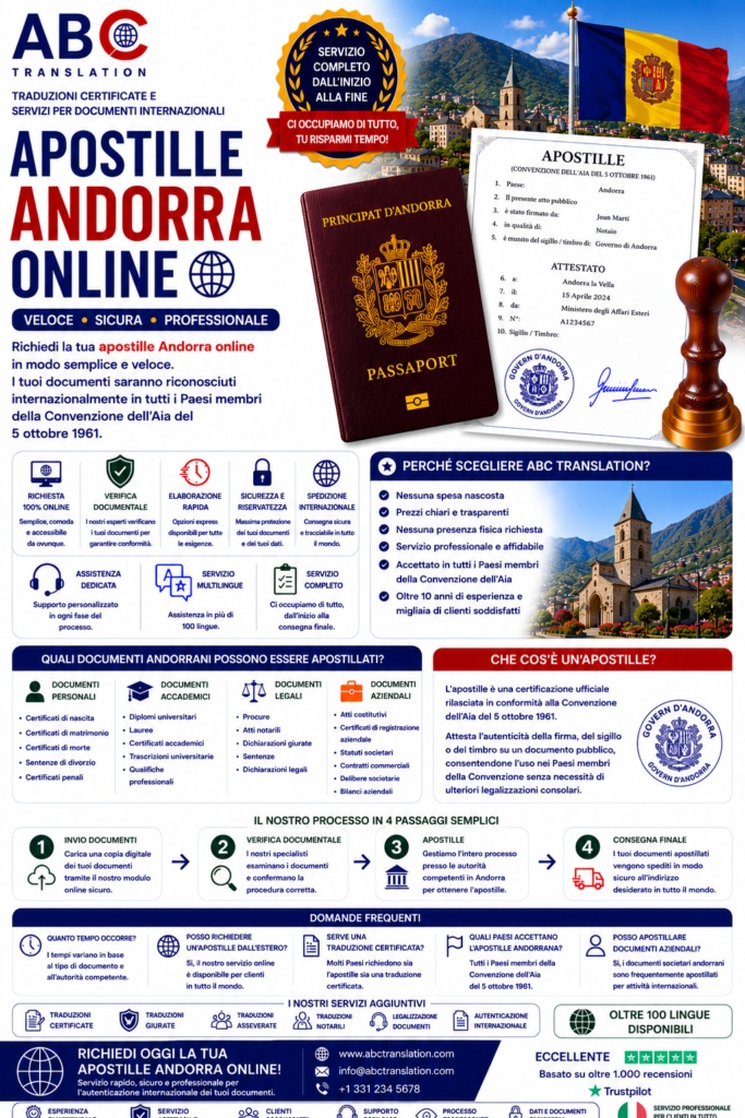 Apostille Andorra online