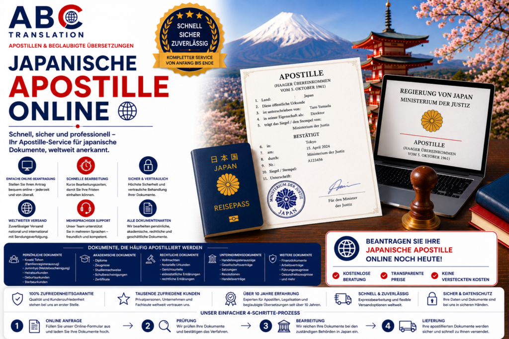 Japanische Apostille online