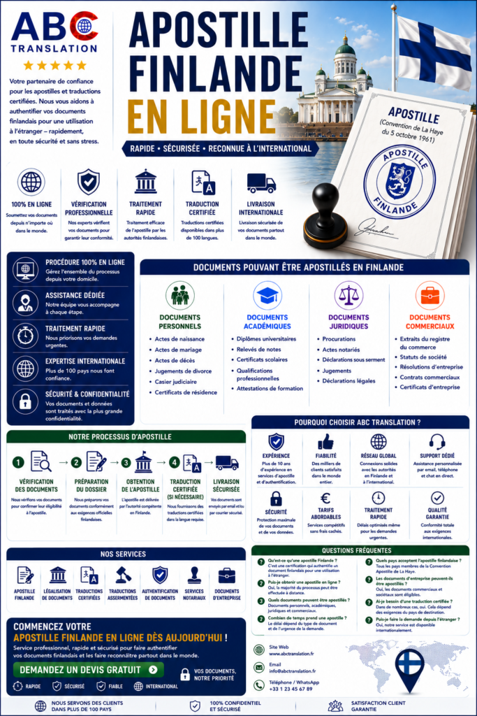 Apostille Finlande en Ligne