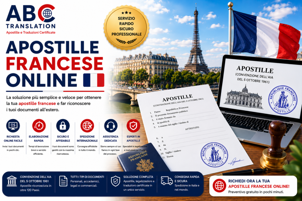 Apostille francese online