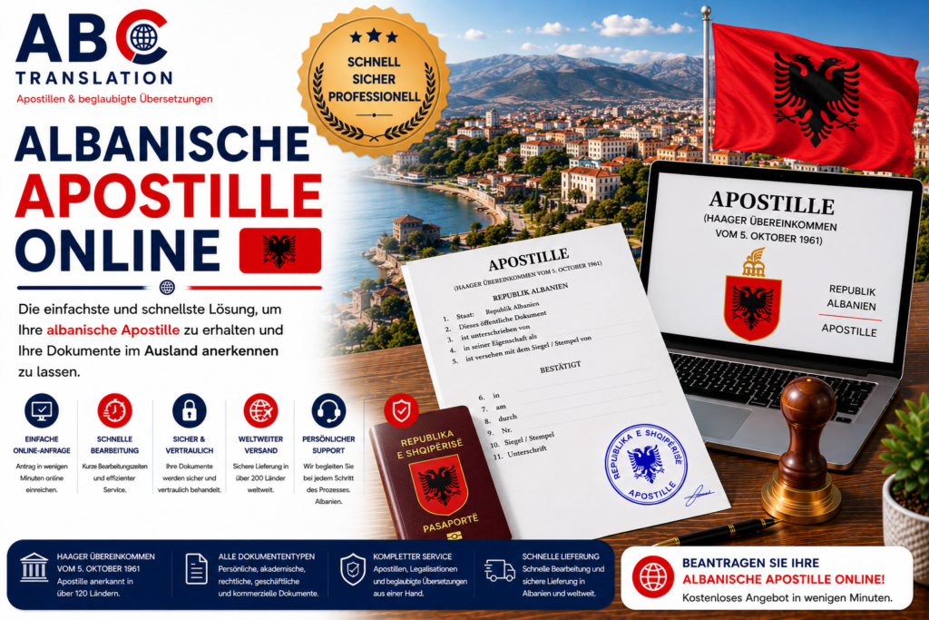 Albanische Apostille online