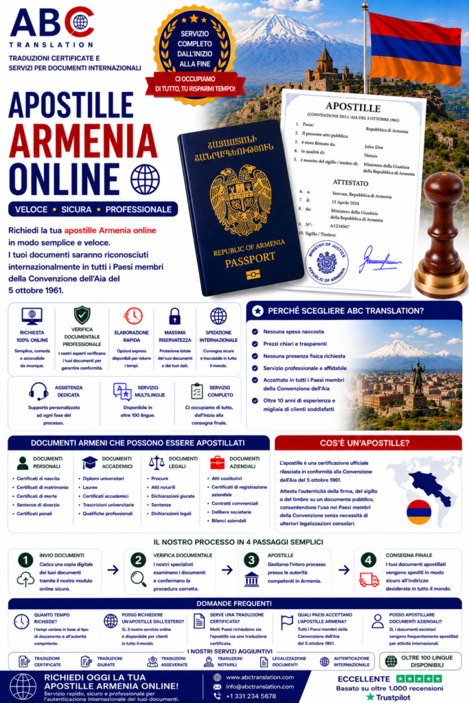 Apostille Armenia online