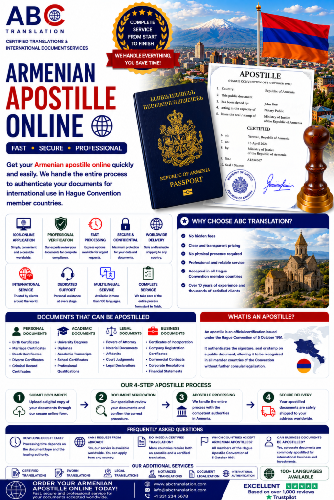 Armenian apostille online