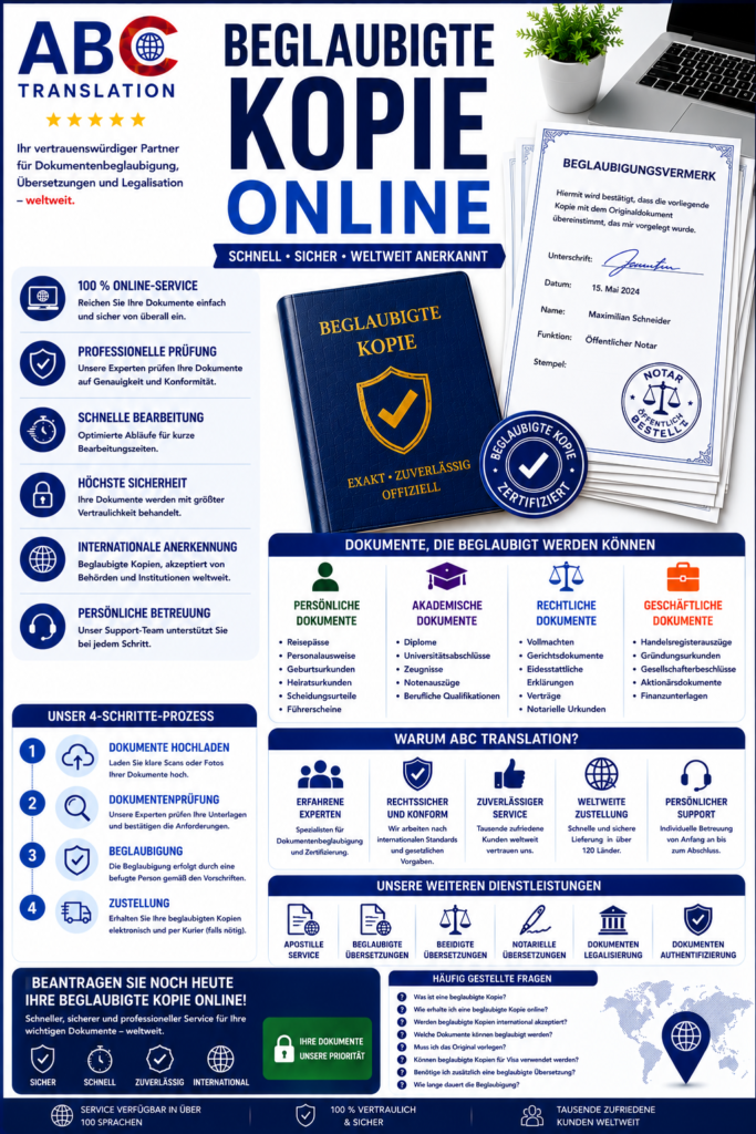 Beglaubigte Kopie online