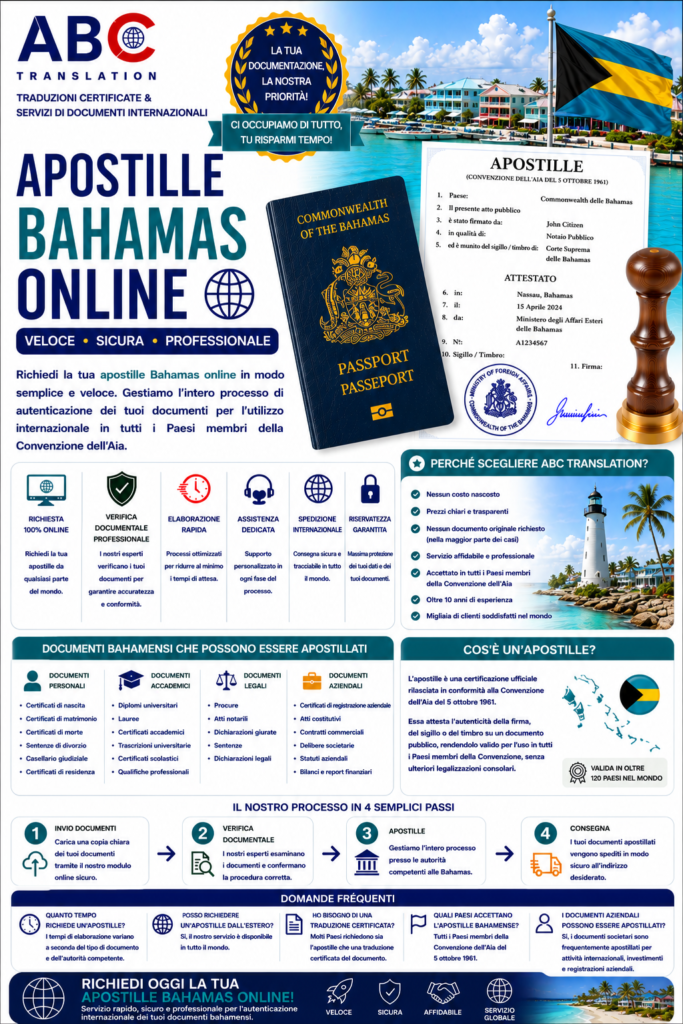 Apostille Bahamas online