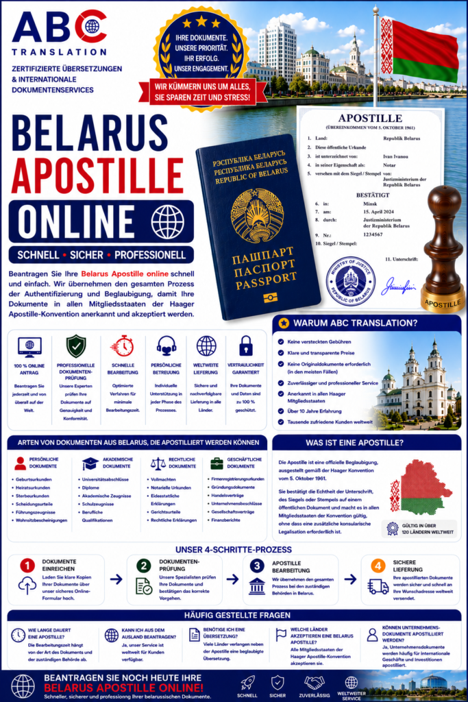 Belarus Apostille online Schweiz