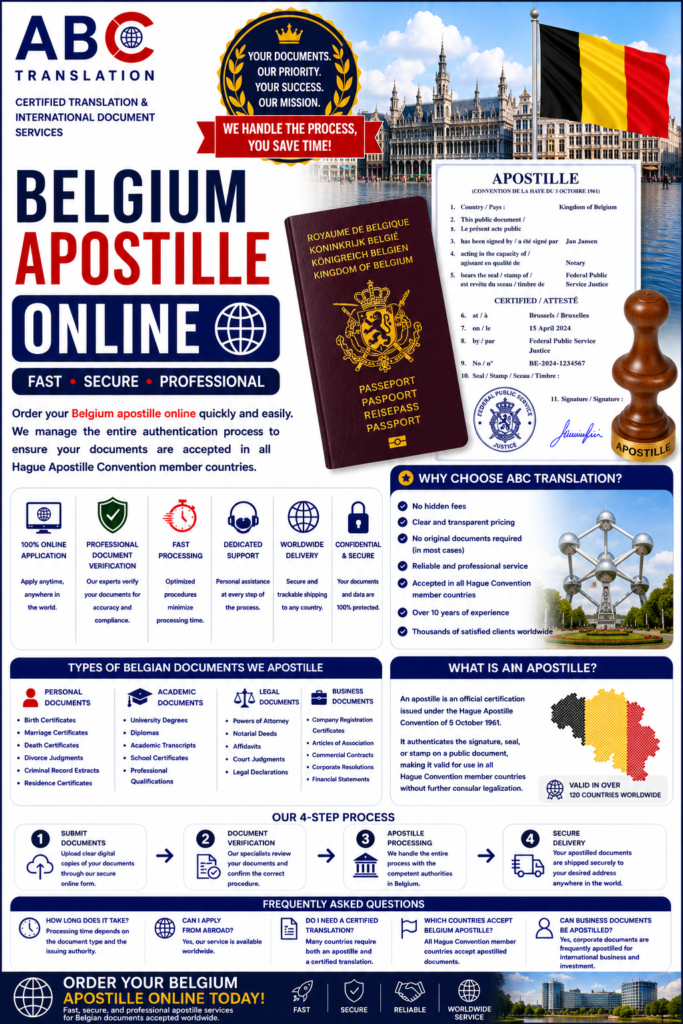 Belgium apostille online