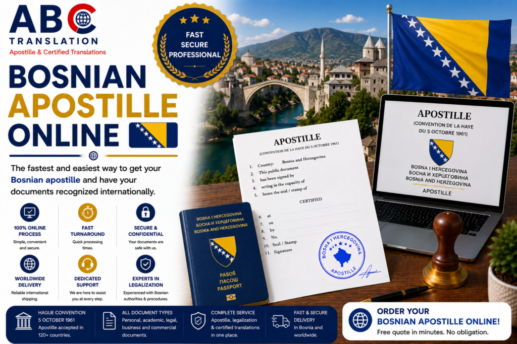 Bosnian apostille online