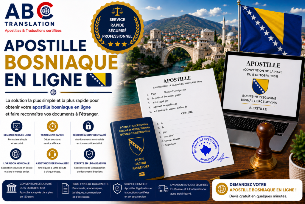 Apostille bosniaque en ligne
