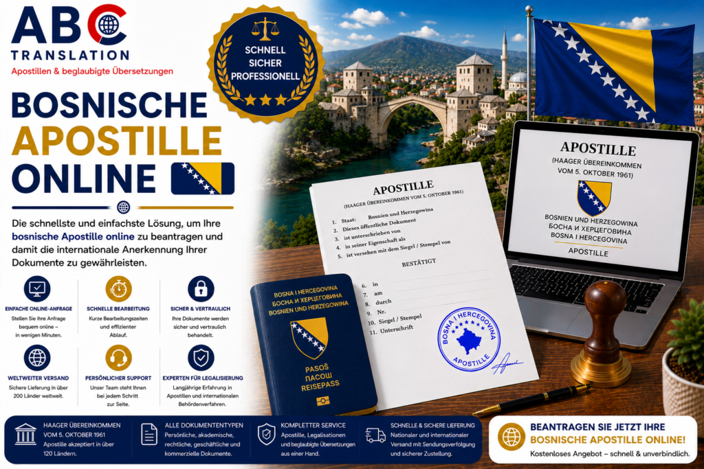 Bosnische Apostille online