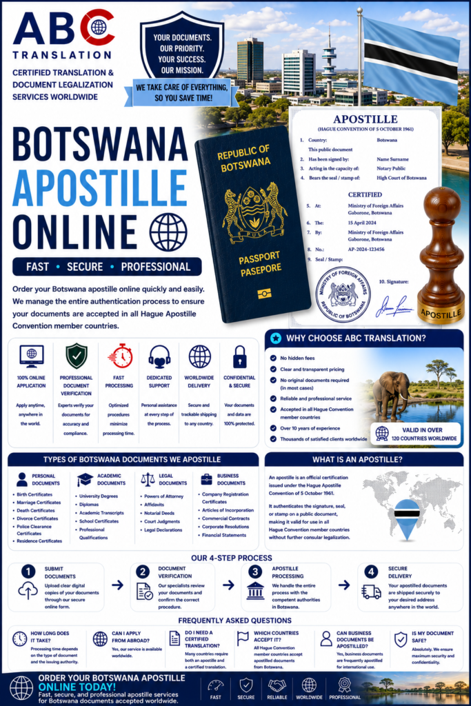 Botswana apostille online