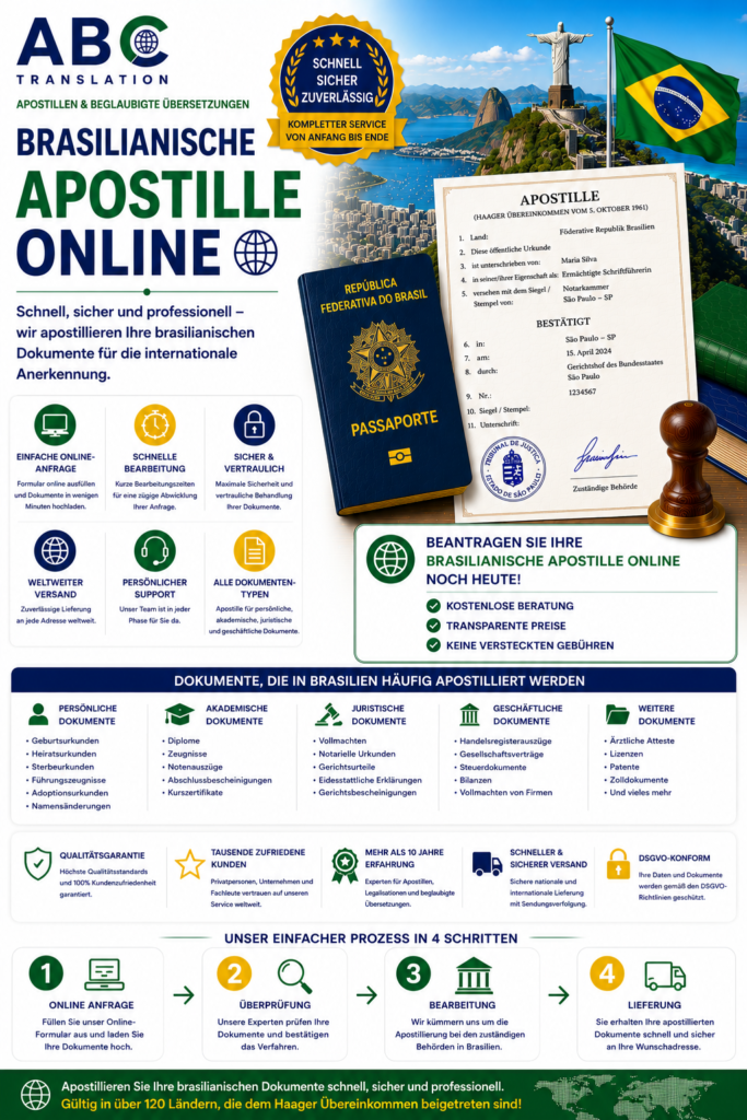 Brasilianische Apostille online