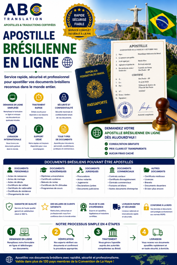 Apostille brésilienne en ligne