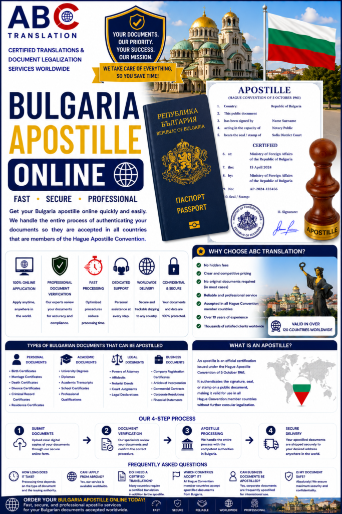 Bulgaria apostille online