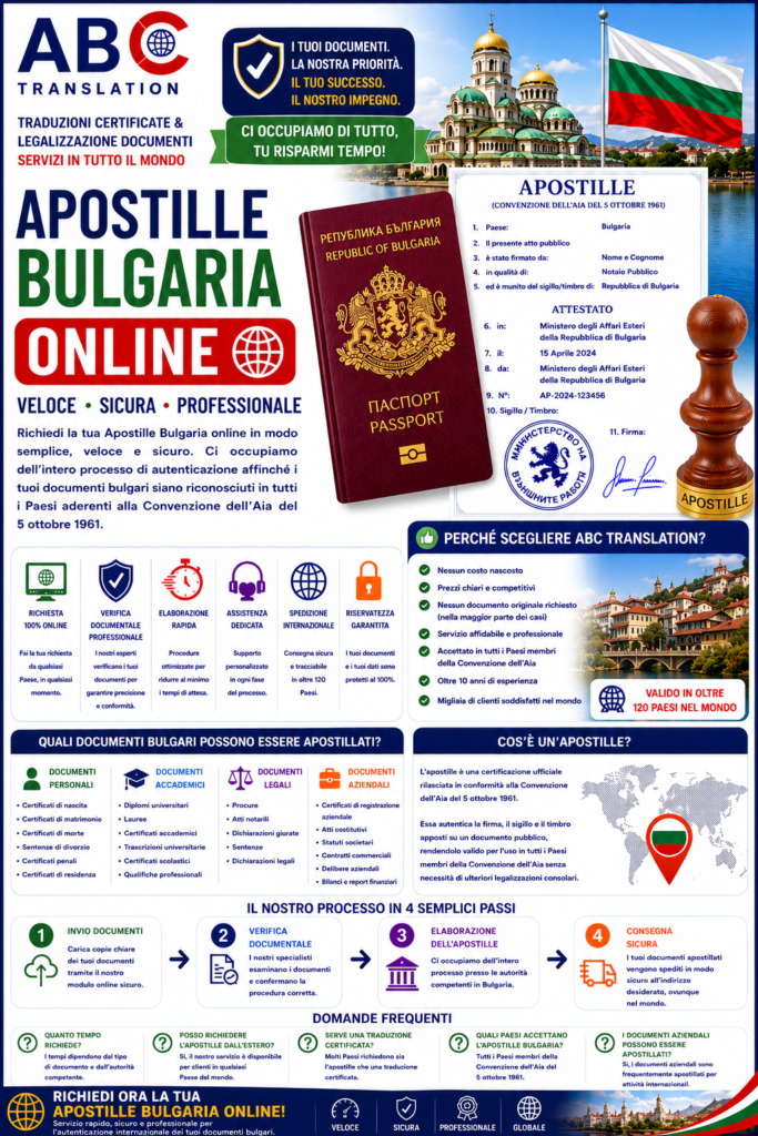 Apostille Bulgaria online