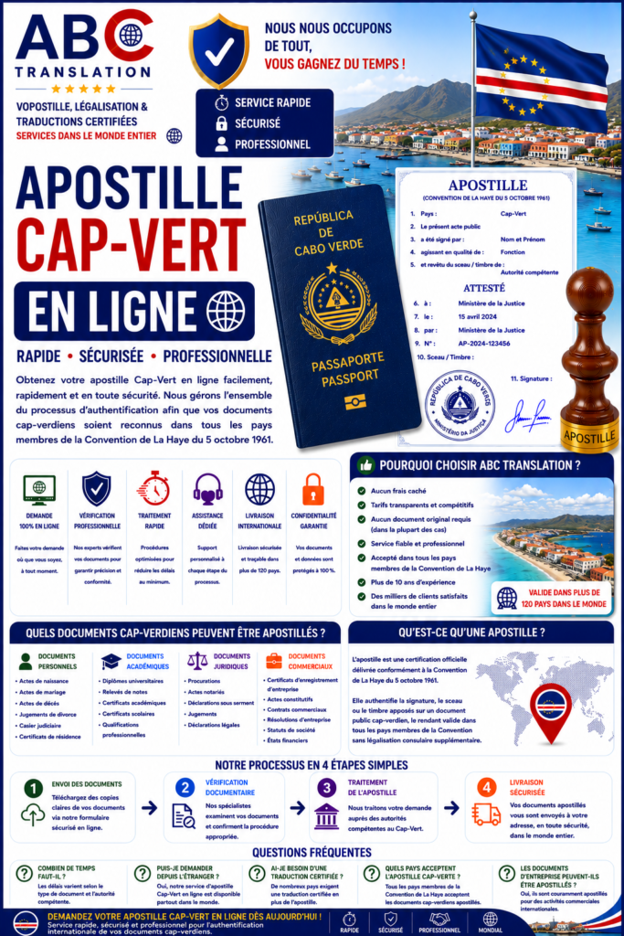 Apostille Cap-Vert en ligne