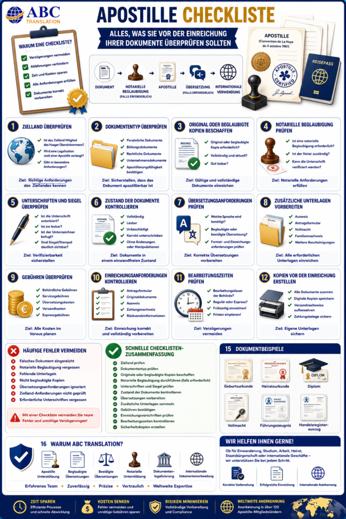 Apostille Checkliste