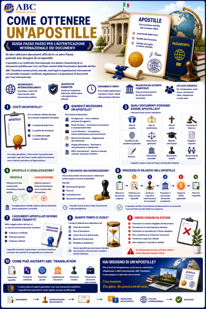 Come ottenere un'apostille