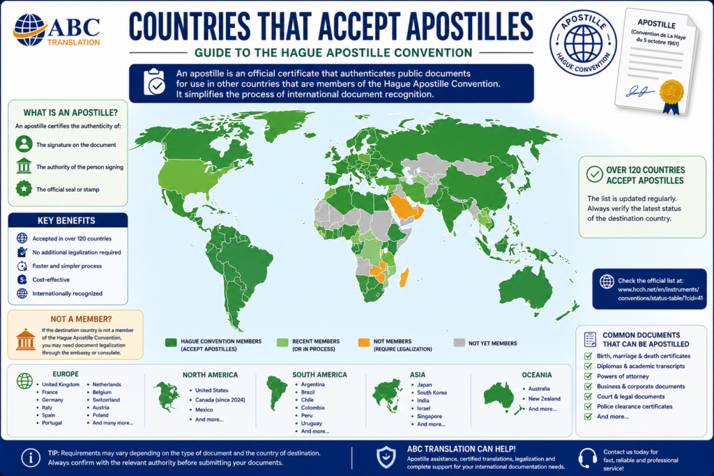 Countries That Accept Apostilles
