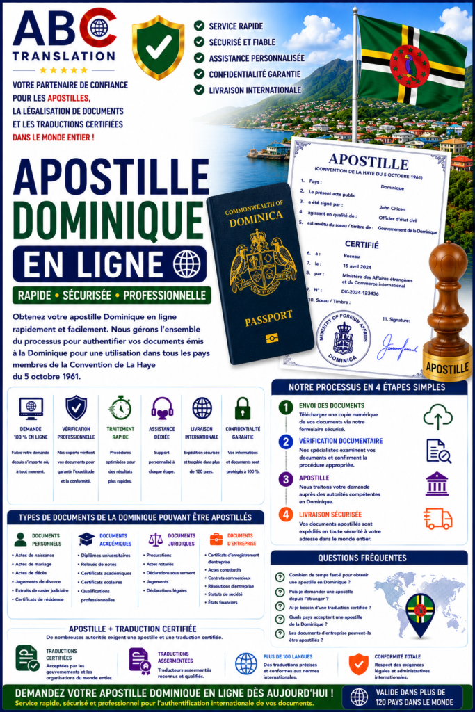 Apostille Dominique en ligne
