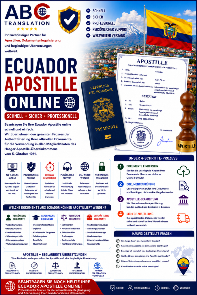 Ecuador Apostille online