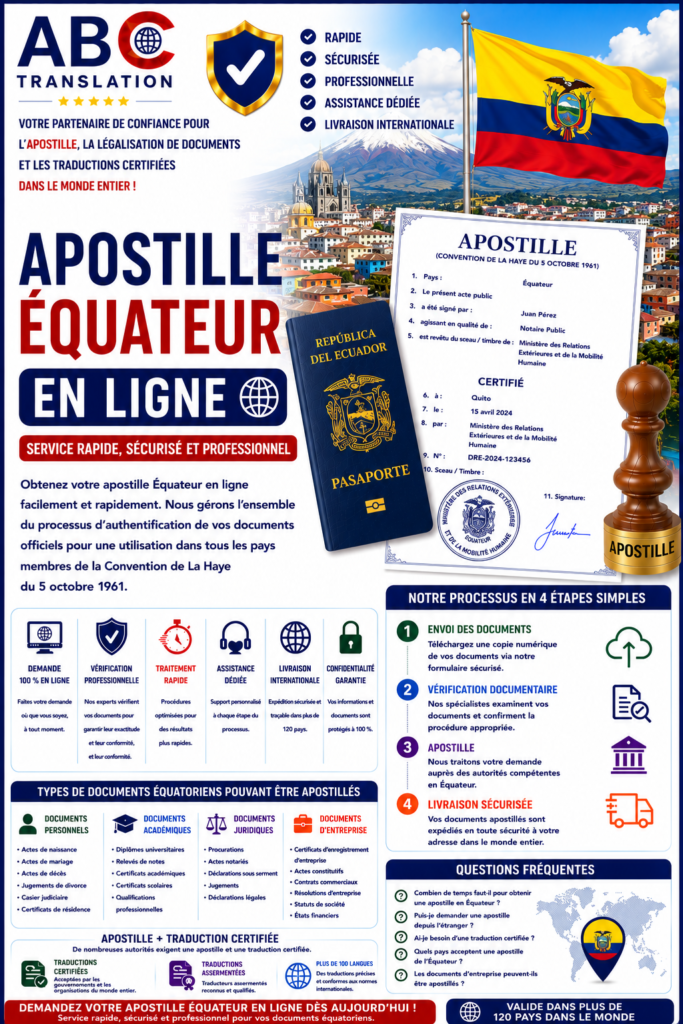 Apostille Équateur en ligne