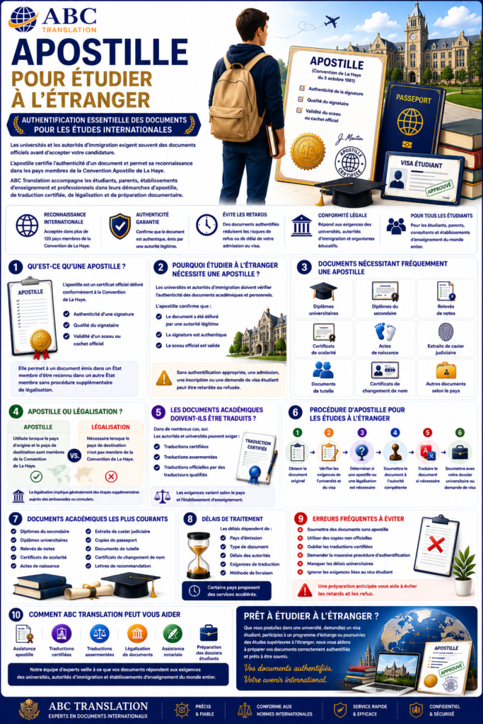 Apostille pour étudier à l’étranger