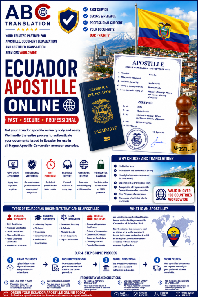 Ecuador apostille online