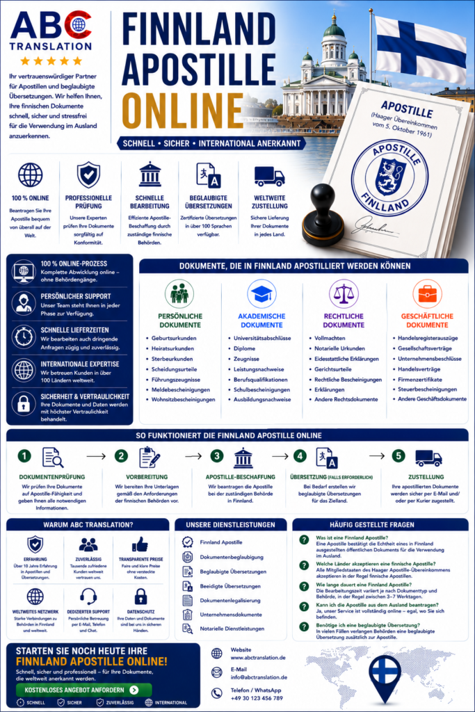 Finnland Apostille Online