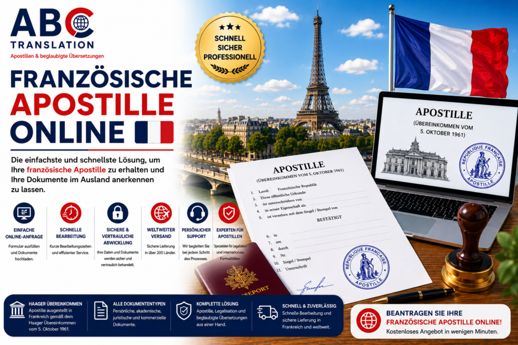 Französische Apostille online