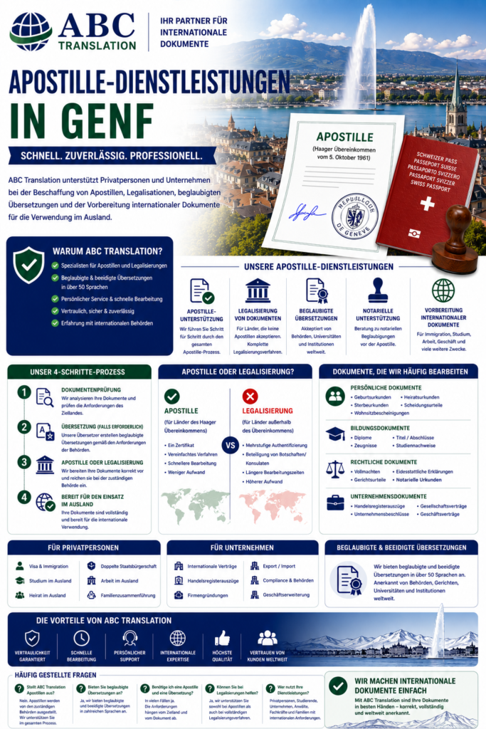 Apostille-Dienstleistungen in Genf