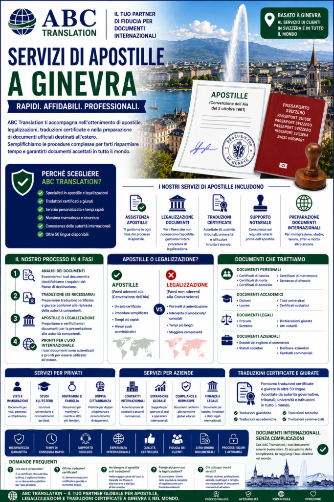 Servizi di Apostille a Ginevra