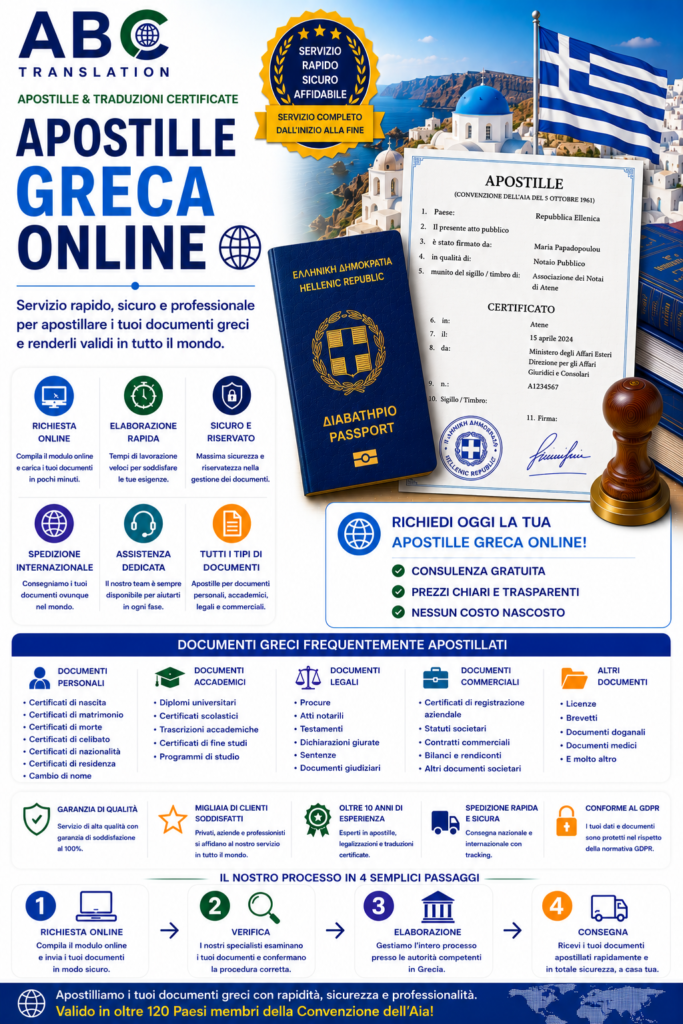 Apostille greca online