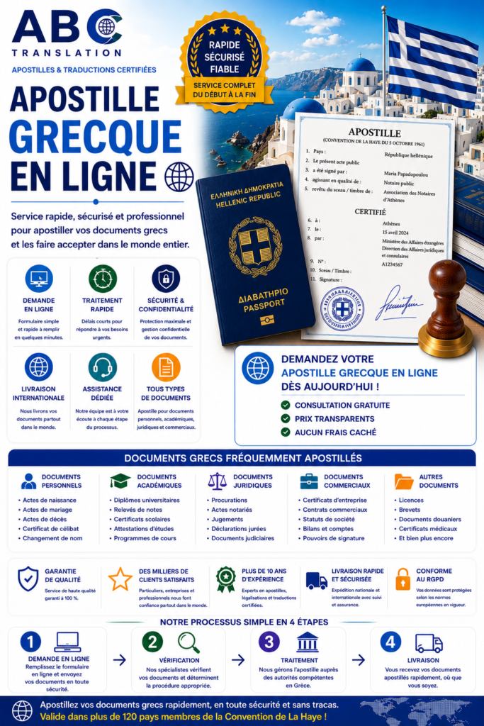 Apostille grecque en ligne