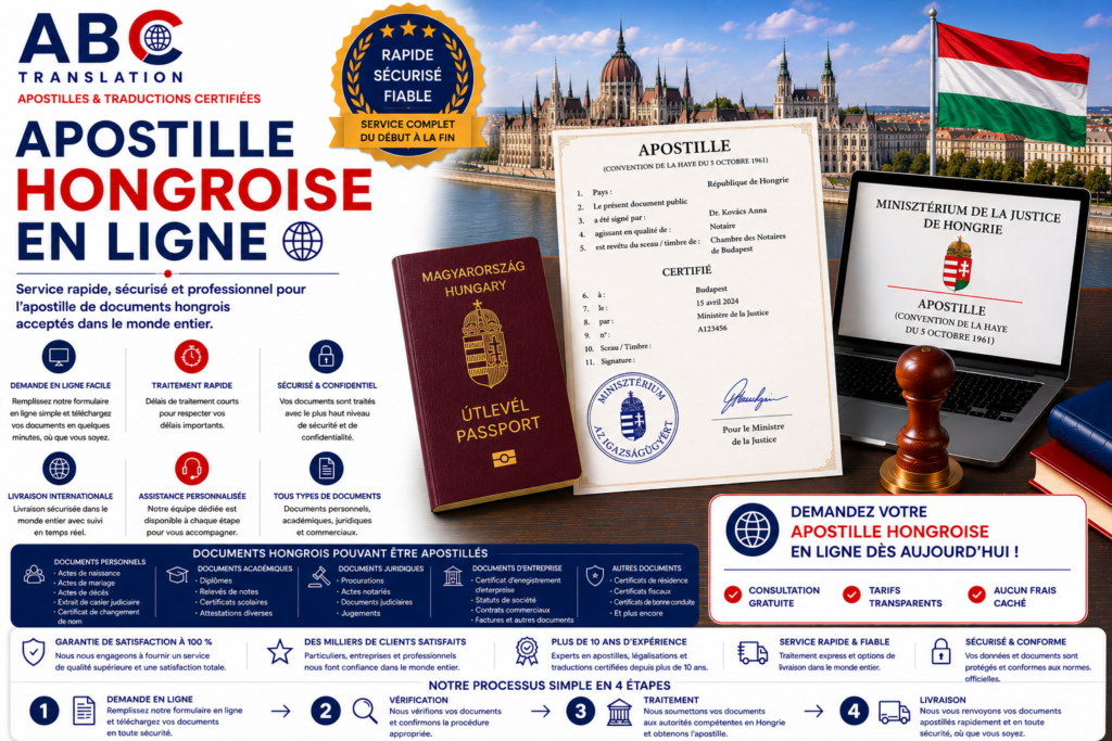 Apostille hongroise en ligne